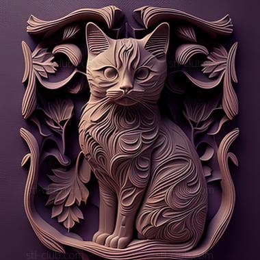 3D model st Thai Lilac cat (STL)